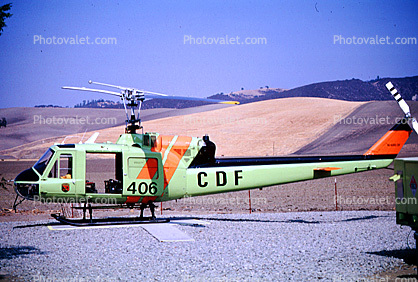 N486DF, 404-B, Bell EH-1H Iroquois, CDF, California Department of Forestry & Fire Protection