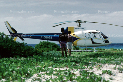 F-ODGE, Aerospatiale Ecureuil AS 350 B, Helicocean, Amedee Island
