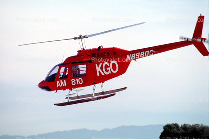 N89805, Bell 206 JetRanger, KGO Traffic, News