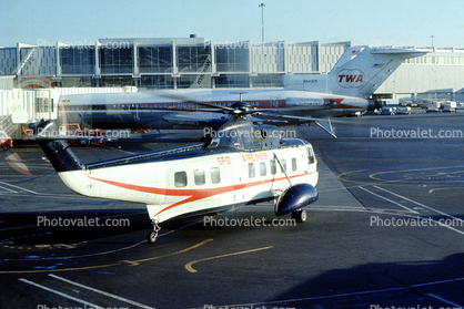 N307Y, Sikorsky S-61N, SFO Helicopter, Airlines, milestone of flight, August 1974, 1970s