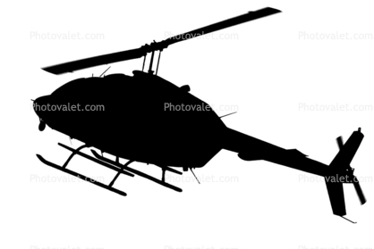 N58140, Bell 206B JetRanger II silhouette, shape, logo