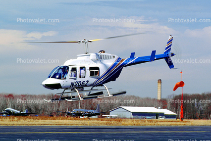 N206Z, Bell 206L-3, Windsock, Airport