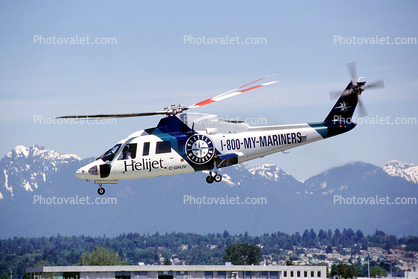C-GHJV, Helijet, Sikorsky S-76A, Seattle Mariners