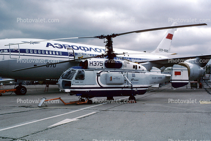 CCCP-31000, Kamov Ka32T, H375, Coaxial Rotors, Counter Rotating, Russian, Paris Air Show, 1991, 21/06/1991