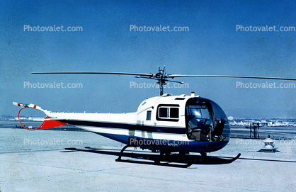 N73210, Bell 47J2, Lycoming VO-435 engine, 1950s