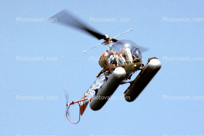 N9763Z, Bell 47G-2, Santa Claus Delivering Presents, airborne, flight, flying, 1978, 1970s