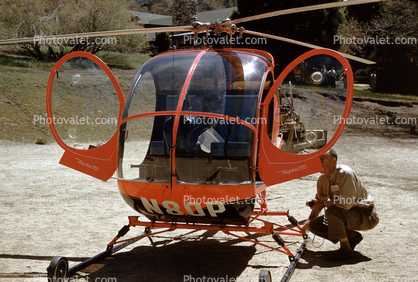 N80P, Hughes 269A, Los Angeles County helicopter, Camp Radford, 1950s
