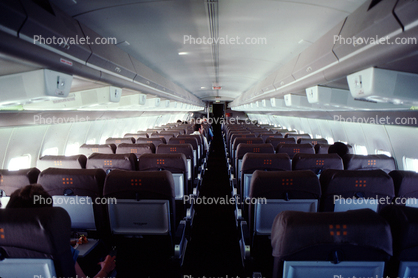 Single Aisle, Empty Cabin, seats, seating