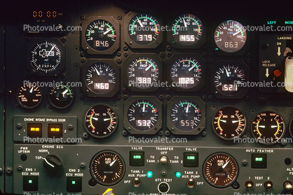 Dash-8 Cockpit, de Havilland Canada Dash-8, steam gauges