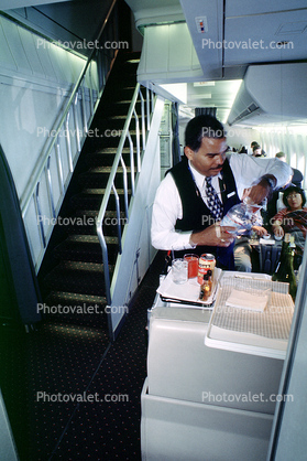 Food tray, Flight Attendant, Cabin Crew, stairs, steps