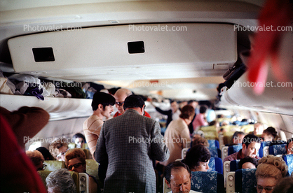 Cabin Interior, Passengers, Seats, Seating, Men, Women, 1950s