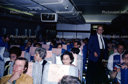Boeing 747, Passengers, Seats, Seating, Men, Women, 1971, 1970s