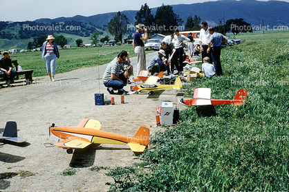 Model Airplane Runway, Men, Males, April 1962, 1960s
