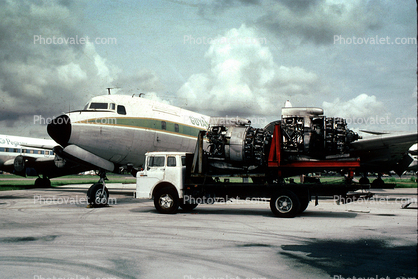 Douglas DC-6, Ford Truck, Engine, 1950s