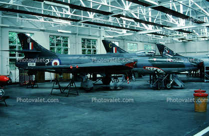 XF319, Hawker Hunter F.4, #112 Squadron, Royal Air Force, RAF, Jet fighter, Hangar