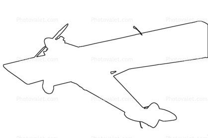 Spirit of Saint Louis outline, line drawing, shape