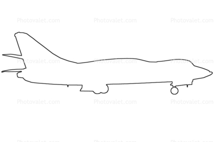 Northrop X-21A outline, line drawing, shape