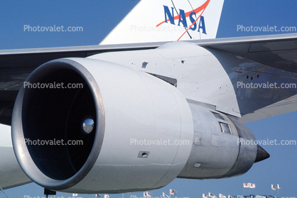 JT9D-3A Fanjet Engine, N905NA, Boeing 747-123, Shuttle Carrier Aircraft (SCA) Space Shuttle Ferry, NASA Space Shuttle Carrier, Boeing 747-100