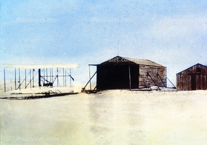 Kill Devil Hills, Glider, Sand, Hangar