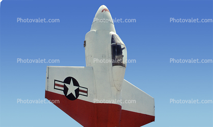 Lockheed XFV-1, experimental tailsitter prototype aircraft, VTOL, (pogo stick)