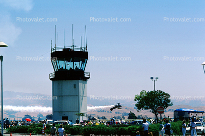Control Tower, Livermore Municipal Airport (LVK), California, flying upside-down