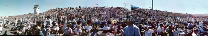 Panorama, Spectators, people, Crowds, Audience, flags, Reno Airshow