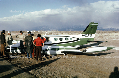 N8022Q, Cessna 421B, San Luis Valley Regional Airport, Alamosa County, Colorado, 23/05/1975