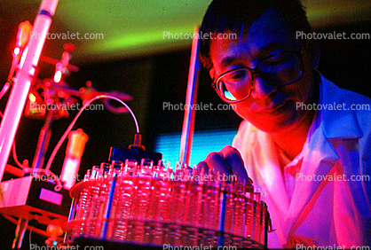 Lab Technician, test tubes, man, male