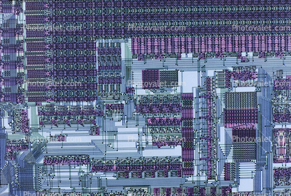 Color Pin Plot, Chip Layout, Chip Topology, C-MOS Integrated Circuit