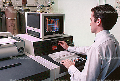 Man at Computer, Hand on Keyboard