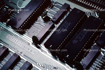 Circuit Board, Transistors, Resistors, Diodes, Integrated Circuits, IC-Chips, chips
