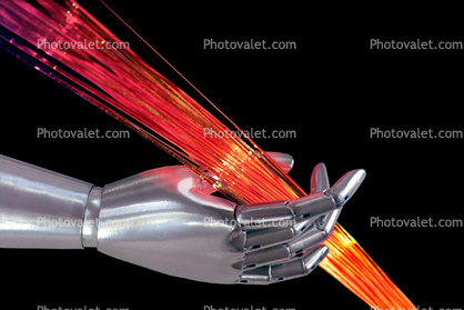 hand, fiber optics
