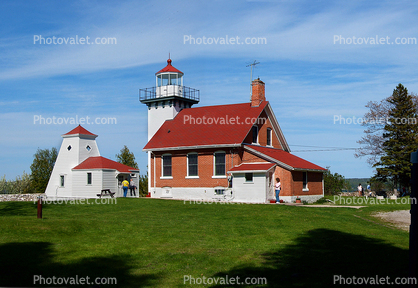Sherwood Point Light House, Sturgeon Bay, Door County, Green Bay Peninsula, Wisconsin, Lake Michigan, Great Lake