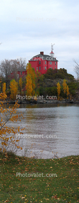 Marquette Harbor Lighthouse, Michigan, Lake Superior, Great Lakes, Panorama
