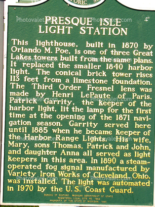 Presque Isle Light Station, New Presque Isle Lighthouse, Michigan, Lake Huron, Great Lakes