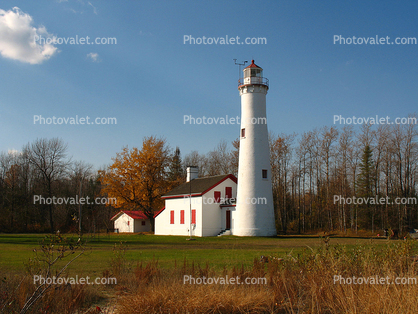 Sturgeon Point Lighthouse, Michigan, Lake Huron, Great Lakes