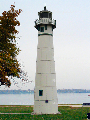 Peche Island Lighthouse, Marine City, Saint Clair River, Great Lakes