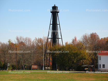 Finns Point Rear Range Light, New Jersey, skeletal tower, Atlantic Coast, East Coast, Eastern Seaboard, Atlantic Ocean