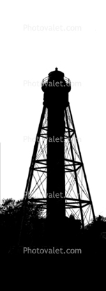 Tinicum Rear Range Lighthouse, Paulsboro, Billingsport, East Coast, Atlantic Ocean, Eastern Seaboard, Panorama, logo, skeletal tower