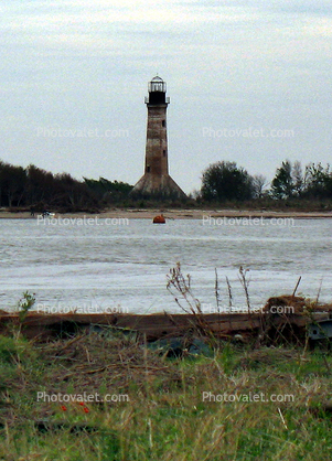 Sabine Pass Lighthouse, Sabine River, Louisiana, Gulf Coast