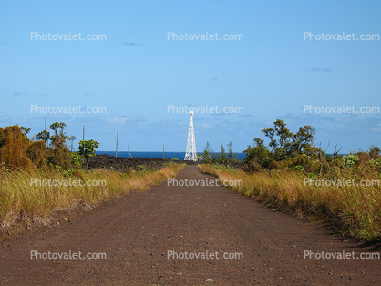 Cape Kumukahi Lighthouse, big island of Hawaii, Pacific Ocean