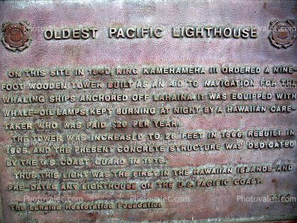 Lahaina Lighthouse, Maui, Hawaii, Pacific Ocean, Harbor