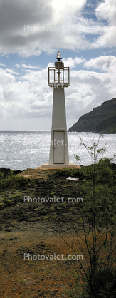 Kuki'i Point Lighthouse, Kauai Airport, Hawaii, Pacific Ocean, Panorama