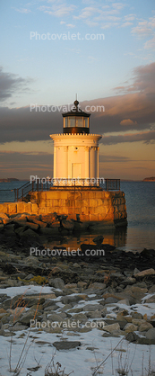 Portland Breakwater Lighthouse, Maine, Atlantic Ocean, East Coast, Eastern Seaboard, Panorama