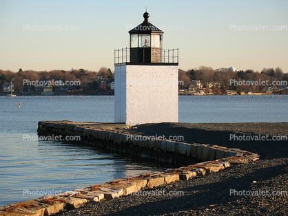 Derby Wharf Lighthouse, Salem Harbor, Massachusetts, Atlantic Ocean, East Coast, Eastern Seaboard