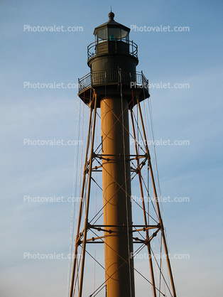 Marblehead Lighthouse, skeletal tower, Chandler Hovey Park, Marblehead Neck, Massachusetts, Atlantic Ocean, East Coast, Eastern Seaboard
