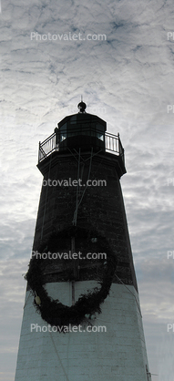 Point Judith Lighthouse, Rhode Island Sound, Atlantic Ocean, East Coast, Eastern Seaboard, Panorama