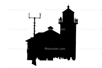 Alki Point Lighthouse, Seattle, Puget Sound, Washington State, West Coast, logo