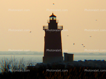 Delaware Breakwater Lighthouse, Lewes, Delaware, East Coast, Atlantic Ocean, Eastern Seaboard, Cape Henlopen State Park, Harbor