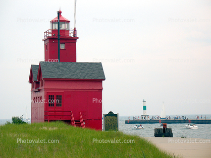 Holland Harbor Lighthouse, Lake Michigan, Great Lakes
